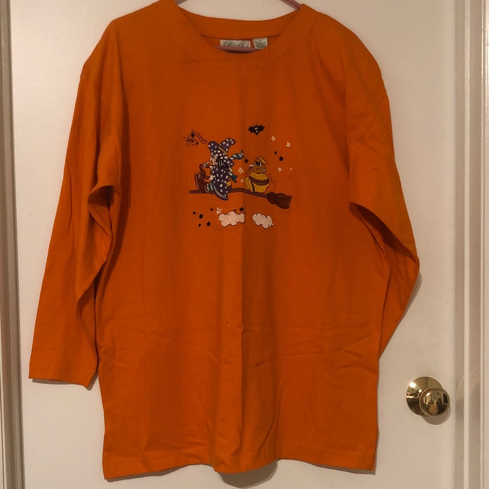 Women's Orange Long-Sleeve Graphic Tee by Coleen Bow